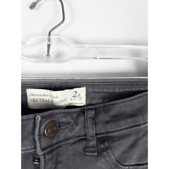 Abercrombie Fitch Neutral Jegging 2R Gray 26x25 Low Rise Dark Wash - Picture 3 of 7